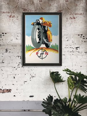Wall art FN Motorcycle Vintage Cycle Poster