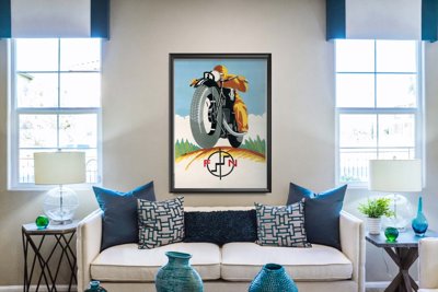 Wall art FN Motorcycle Vintage Cycle Poster