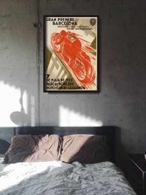 Poster Gran Premi de Barcelona Spain Vintage Motorcycle Poster