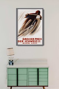 Vintage poster Grosser Preis der Schweiz Vintage Motorcycle Poster