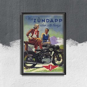 Vintage poster Mit Zündapp Vintage Motorcycle Poster