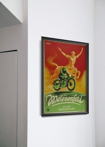 Vintage poster art Motoconfort Sur Pneus Hutchinson Bicycle Poster