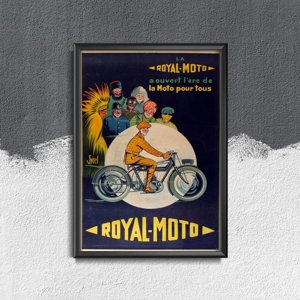 Vintage poster art Royal Moto Vintage Motorcycle Poster