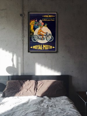 Vintage poster art Royal Moto Vintage Motorcycle Poster