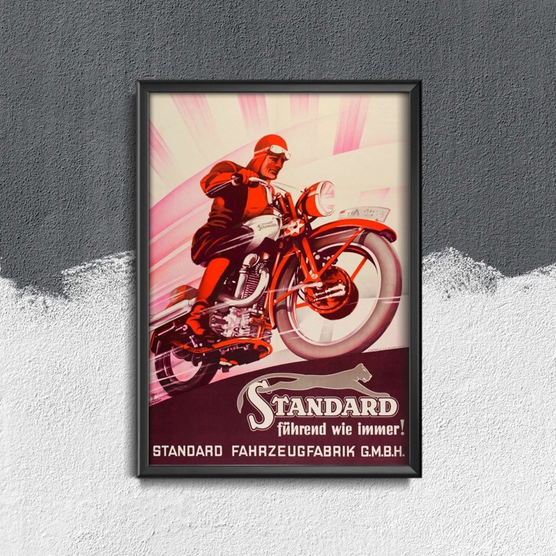 Canvas poster Standard Vintage Motorcycle Poster