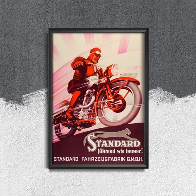 Canvas poster Standard Vintage Motorcycle Poster