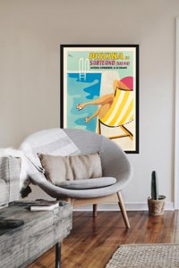 Vintage poster art Italy Piscina di Sarteano