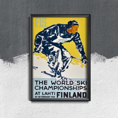 Canvas poster Finland Ski