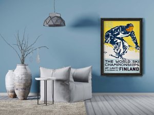 Canvas poster Finland Ski