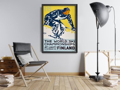 Canvas poster Finland Ski