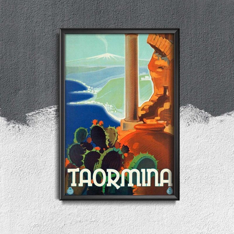 Canvas poster Taormina Italy