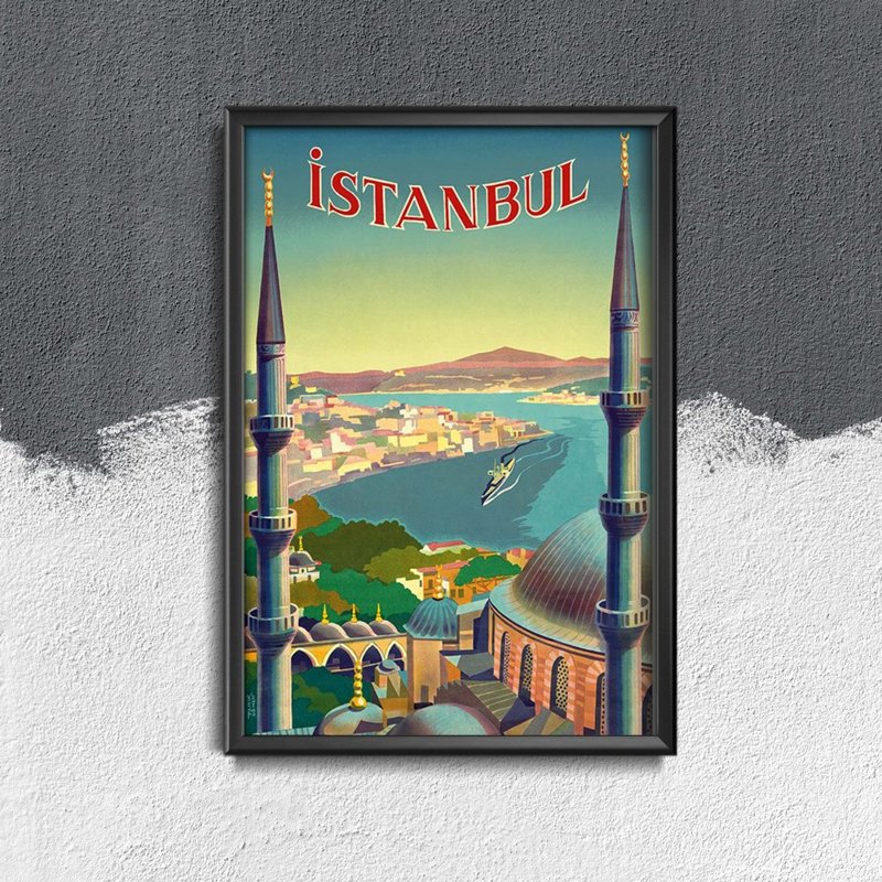 Vintage poster Istanbul Turkey