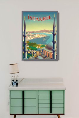Vintage poster Istanbul Turkey