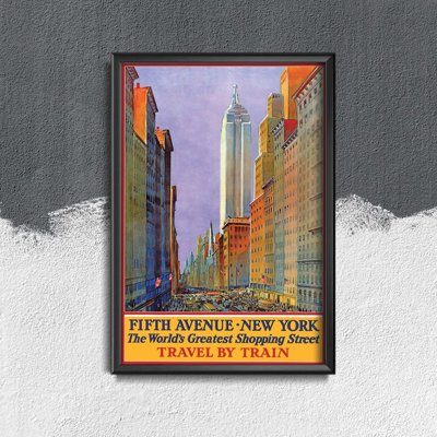 Vintage poster New York Fifth Avenue