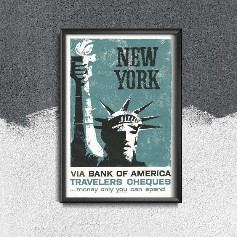 Poster New York Bank Advertising Print s