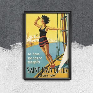 Vintage poster art Saint Jean De Luz