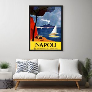 Vintage poster art Italy Napoli