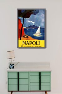 Vintage poster art Italy Napoli