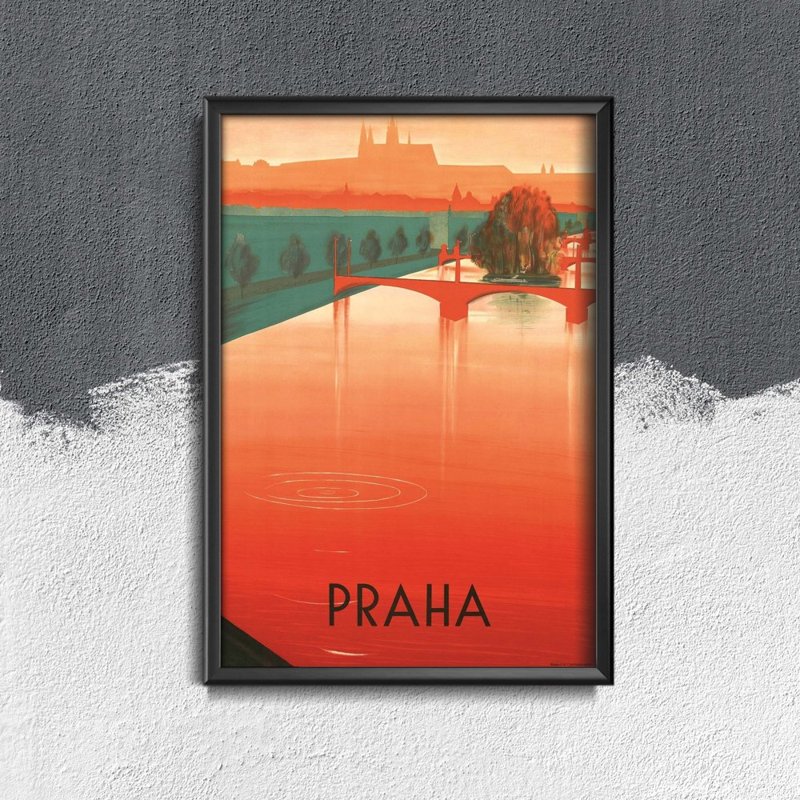 Canvas poster Prague Czech