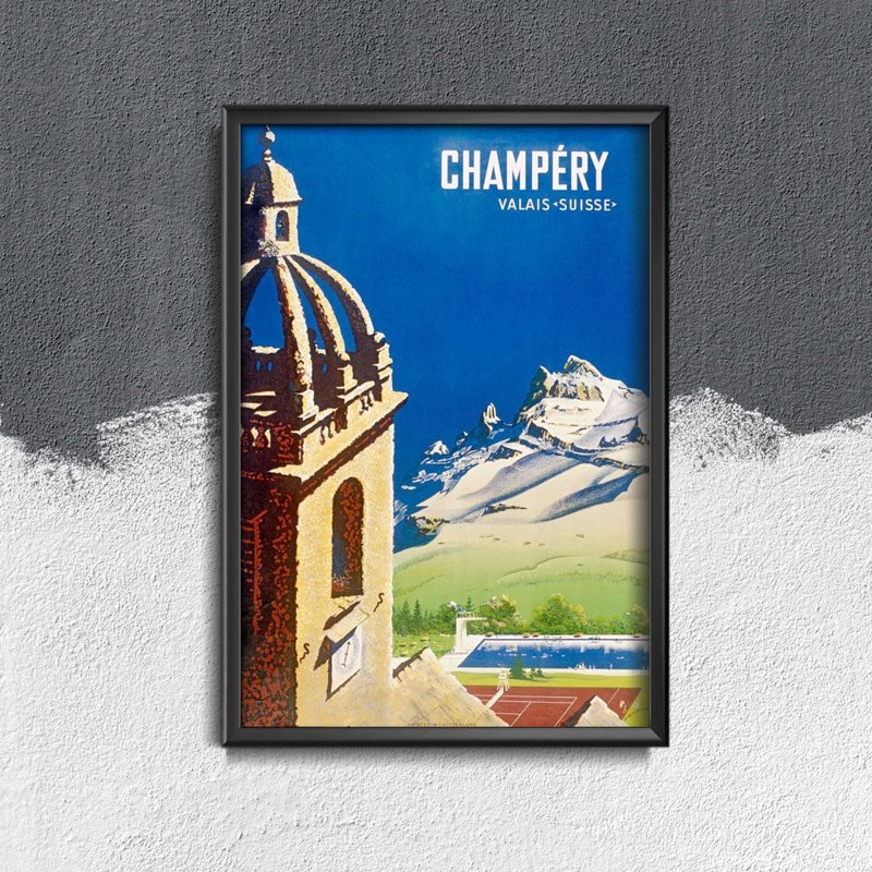 Canvas poster Switzerland Champery