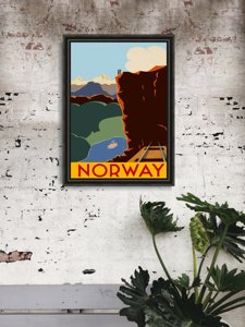 Canvas poster Norway