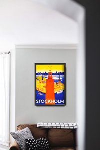 Vintage poster Sweden Stockholm