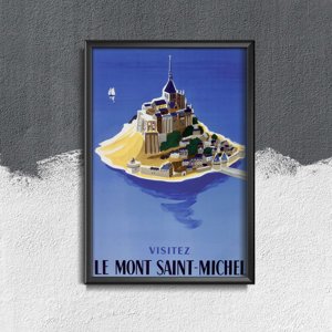 Vintage poster Mont Saint Michel French