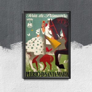 Vintage poster Feria Puerto De Santa Maria Spain