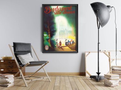 Vintage poster art Budapest Hungary