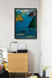 Vintage poster art Switzerland Mountain