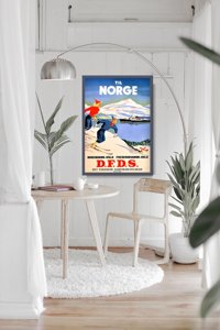 Vintage poster Norway Ski