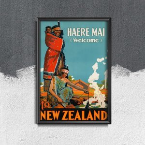 Vintage poster New Zealand