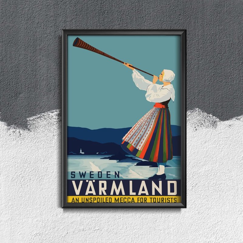 Canvas poster Sweden Varmland