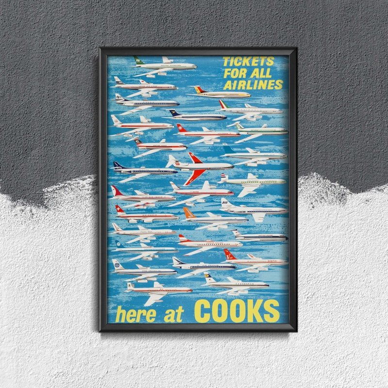 Vintage poster Here At Cooks Airlines