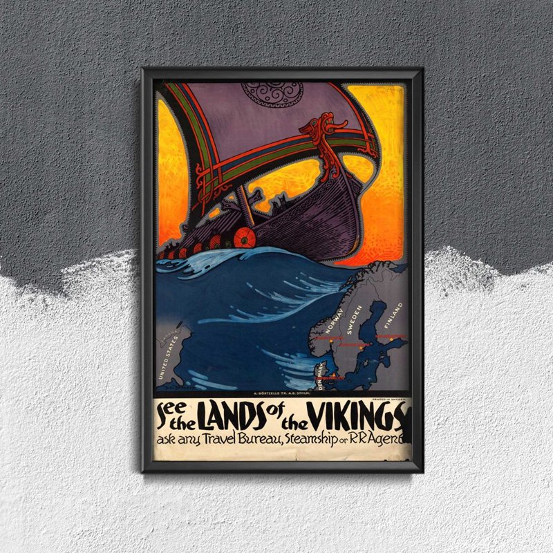 Poster Viking Sweden Thor Scandinavia