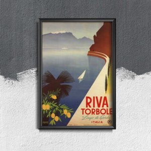 Vintage poster art Riva Torbole Italy