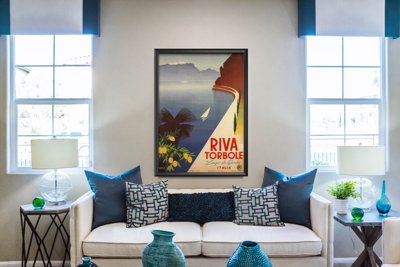 Vintage poster art Riva Torbole Italy