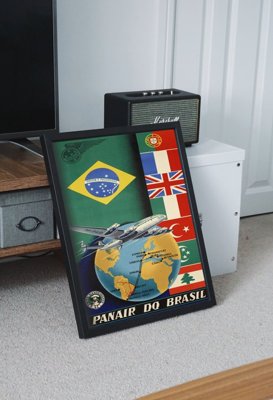 Vintage poster art Panair do Brazil Airline