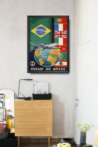 Vintage poster art Panair do Brazil Airline