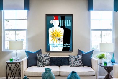 Wall art Italy Drink italian wine liquid sunshine