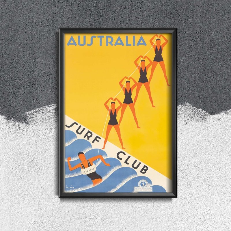 Vintage poster Australia Surf Club