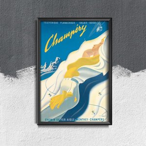 Canvas poster Switzerland Champery