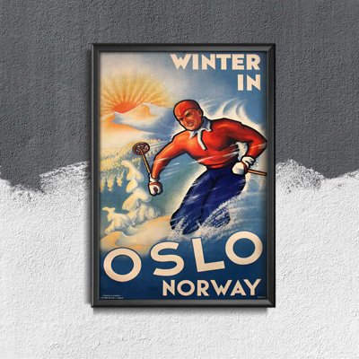 Poster Oslo Norway Winter Ski