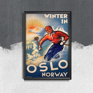 Poster Oslo Norway Winter Ski