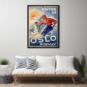Poster Oslo Norway Winter Ski