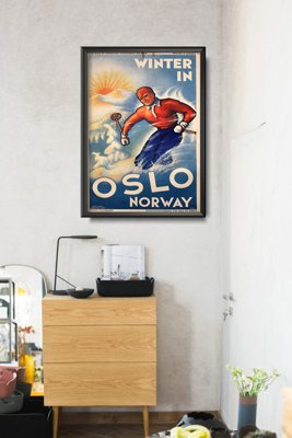 Poster Oslo Norway Winter Ski