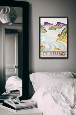 Vintage poster Norway Scandinavian Summer Travel