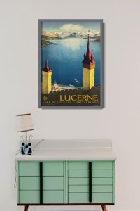 Vintage poster art Lake of Lucerne Switzerland