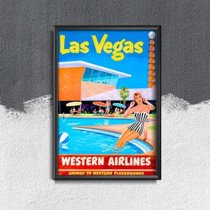 Wall art Las Vegas Western Airlines