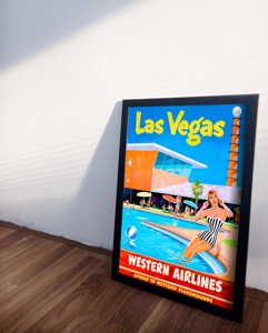 Wall art Las Vegas Western Airlines